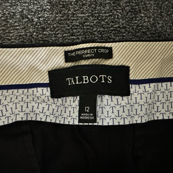 TALBOTS Women's The Perfect Crop Curvy Solid Black Casual Pants, Size 12 - Picture 4 of 7